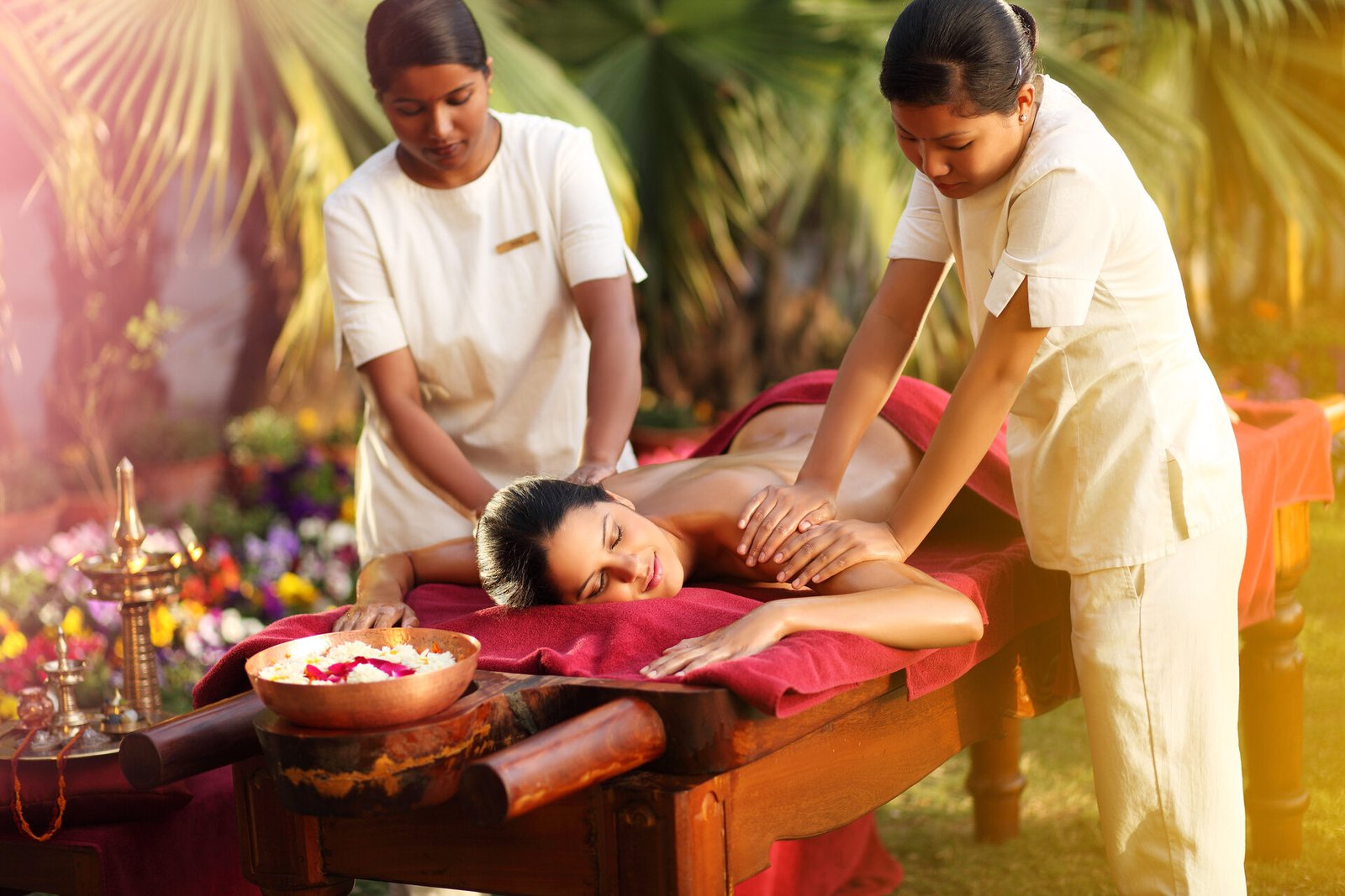 Slow-luxury wellness treatment in an Indian retreat