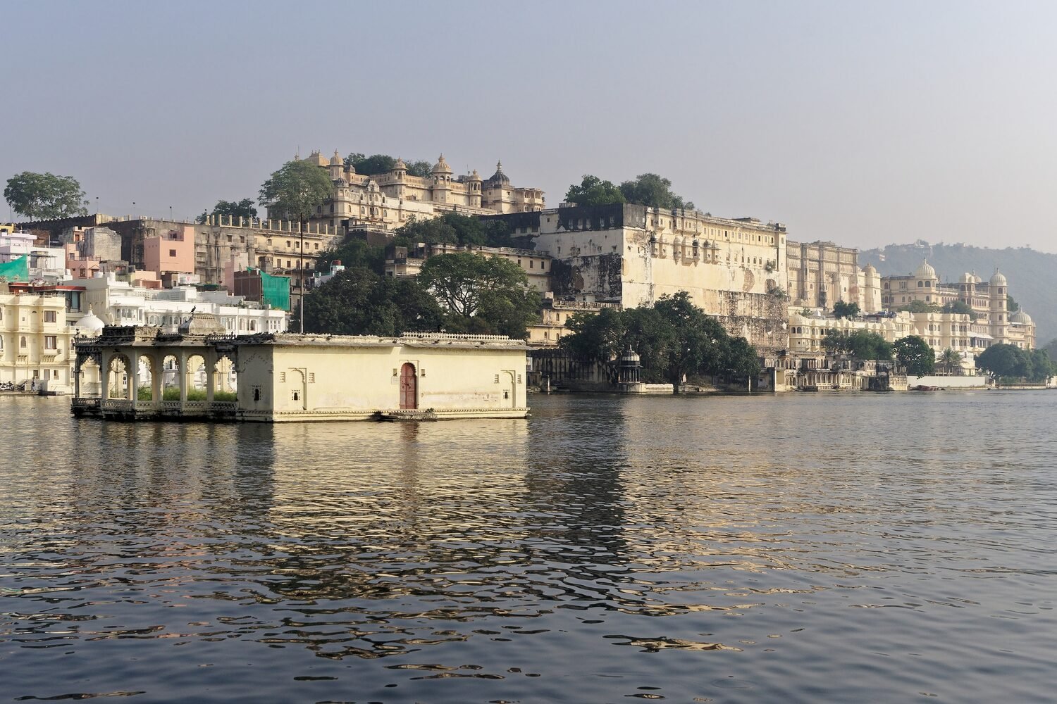 Palaces mirrored in the still waters of Udaipur's lakes